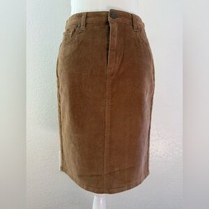 JONES NEW YORK Brown Corduroy Skirt size 8